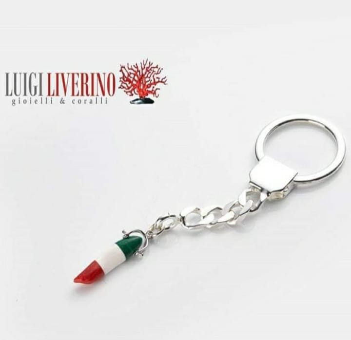 TRIKEY (PORTACHIAVI D'ARGENTO CON TRIKORNO)