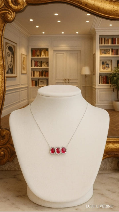 Collier rubini con diamanti