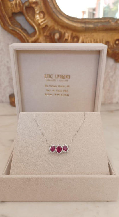 Collier rubini con diamanti