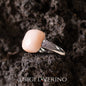 ANELLO CORALLO ROSA MOD. "QUADRY"