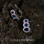 ORECCHINI ZAFFIRI BLU E DIAMANTI
